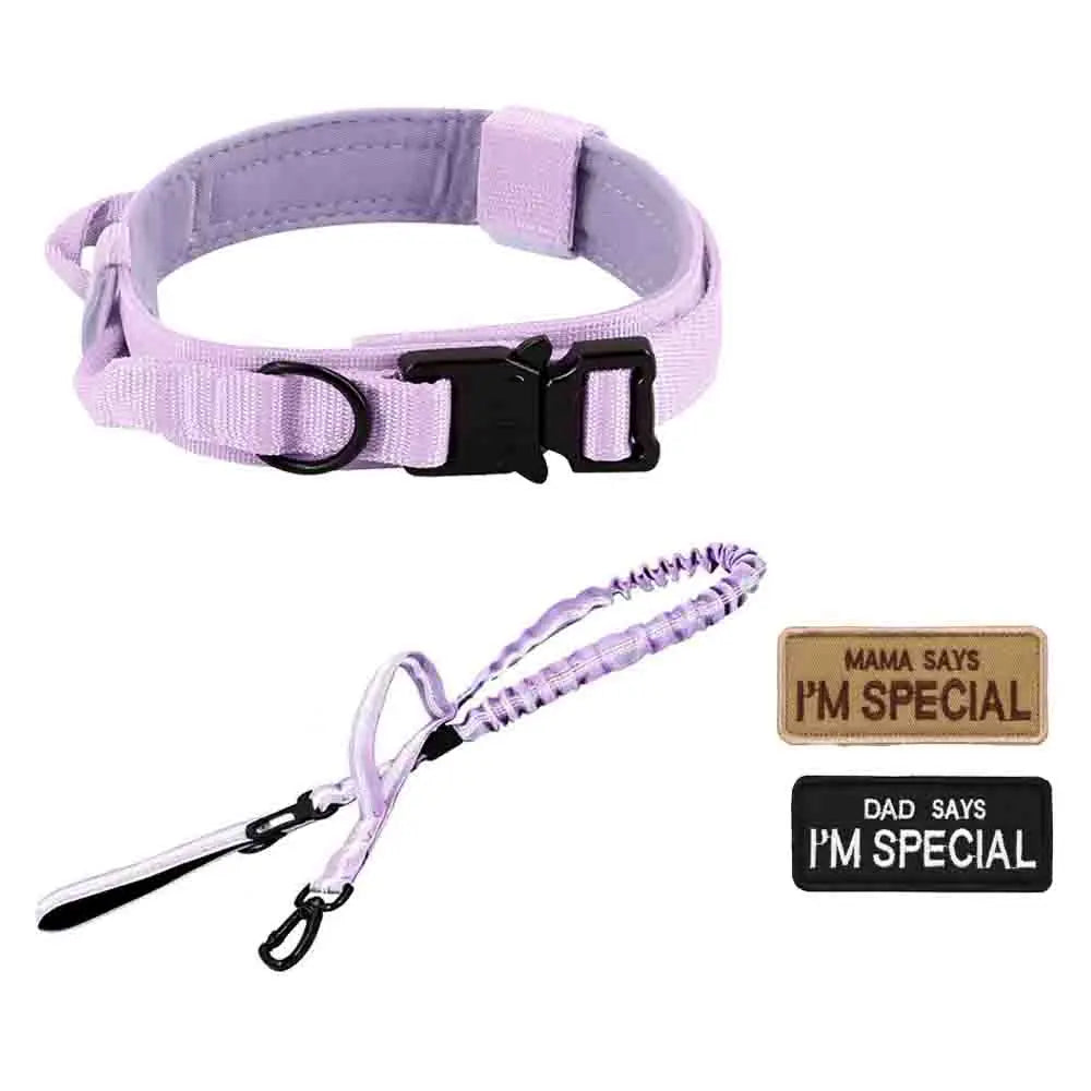 Dog Collar Leash Set for Medium to Large Dogs #Summerwins #Dealsforyoudays Tactical Dog Collar Dog Leash Outdoorfun Dog Accessories