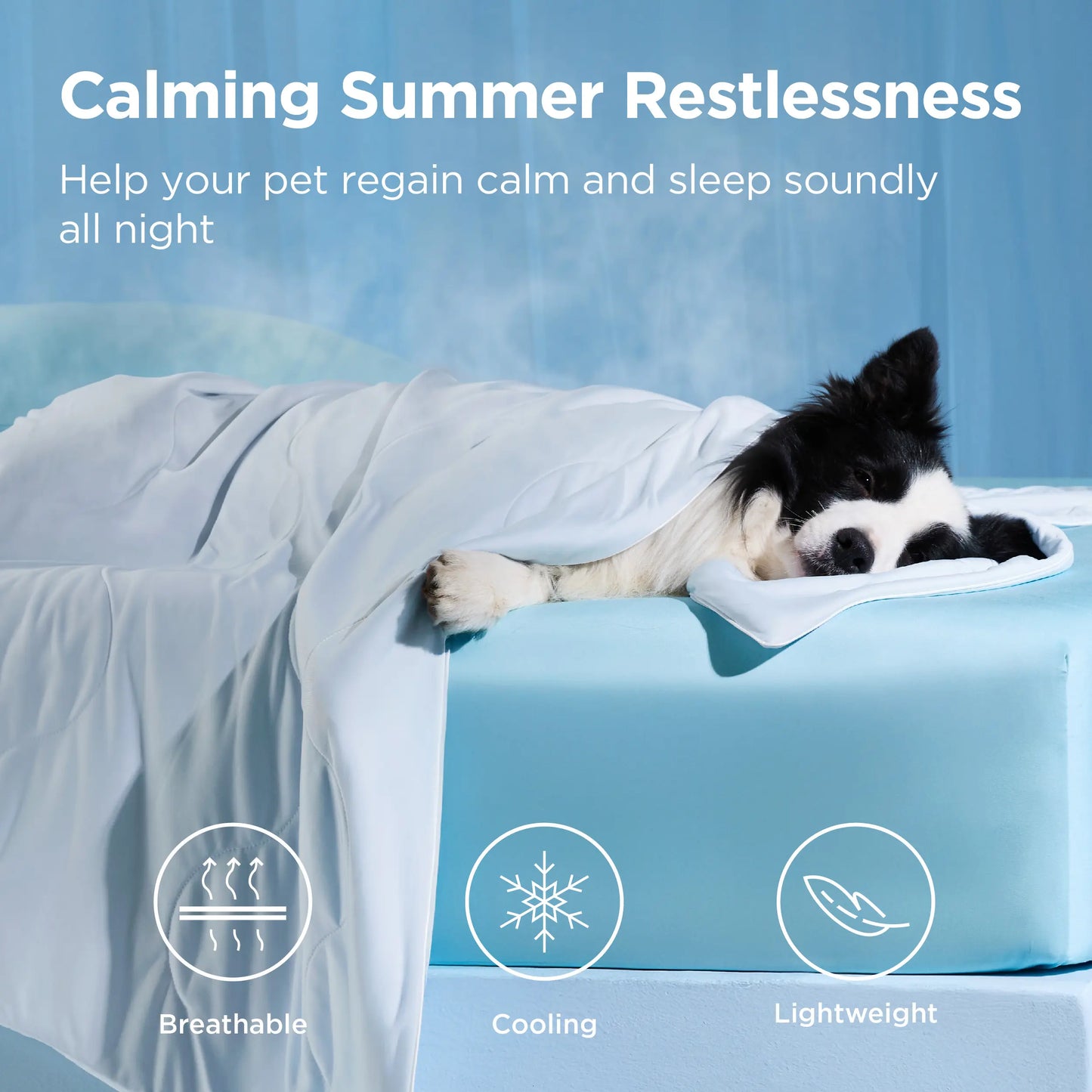Bedsure Pet Cooling Blanket for Dogs & Cats - Machinewash Easy, Heat Dissipation, Multi-Sizes, Skin-Friendly, Washable Breathable Throw for Couch & Bed