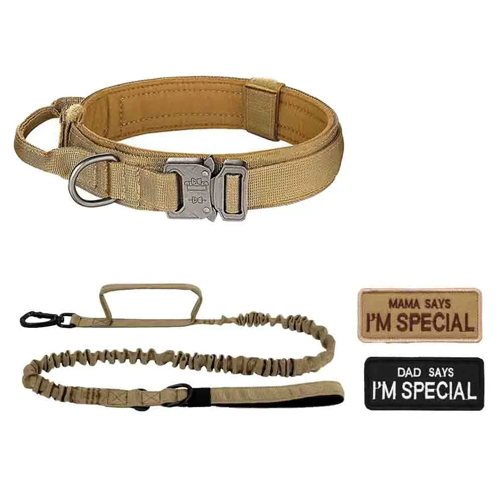 Dog Collar Leash Set for Medium to Large Dogs #Summerwins #Dealsforyoudays Tactical Dog Collar Dog Leash Outdoorfun Dog Accessories