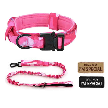 Dog Collar Leash Set for Medium to Large Dogs #Summerwins #Dealsforyoudays Tactical Dog Collar Dog Leash Outdoorfun Dog Accessories