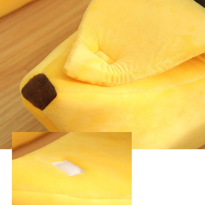 Cozy Banana Cat Bed House – Warm Plush Pet Nest & Cushion