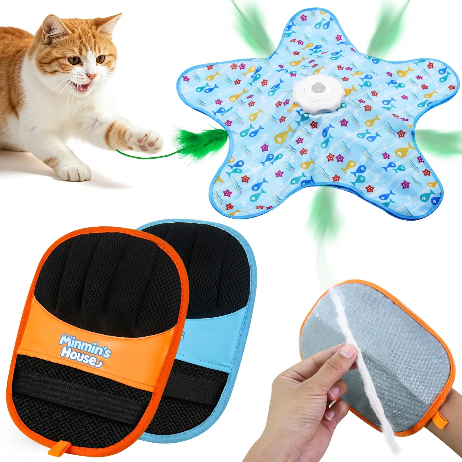 Rechargeable Interactive Feather Hunting Toy for Cats - Automatic Hide and Seek Indoor Exercise and Boredom Relief for All Breeds