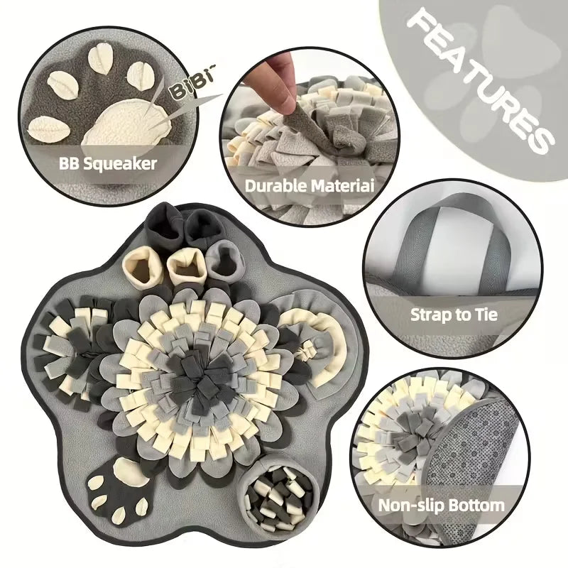 Dog Snuffle Mat — Interactive Feeding Puzzle & Enrichment Toy
