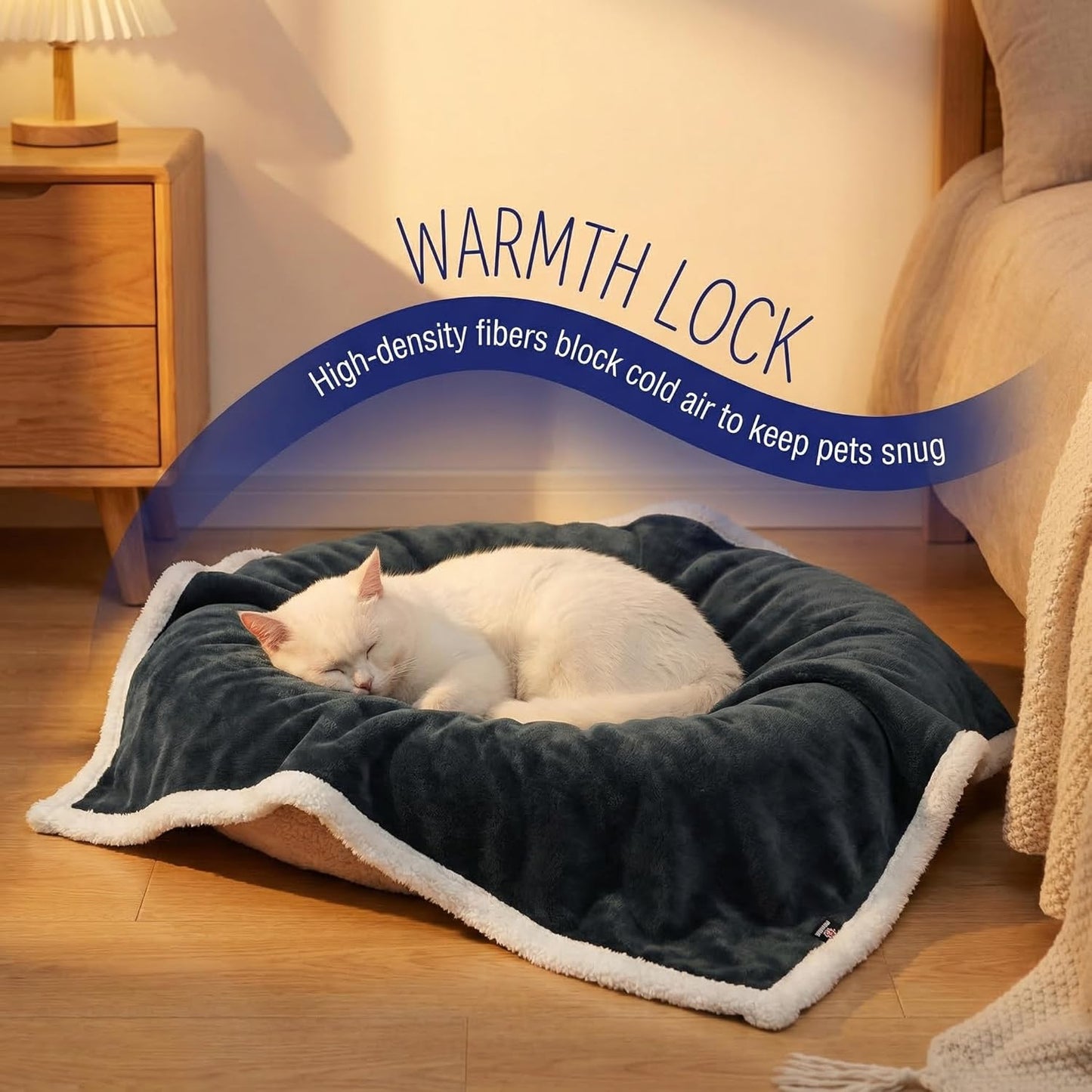 Large Fluffy Fleece Dog Blanket (50"x60") – Soft Washable Couch & Bed Cover