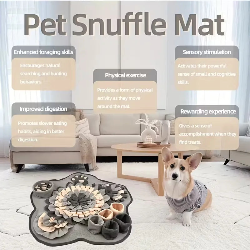Dog Snuffle Mat — Interactive Feeding Puzzle & Enrichment Toy