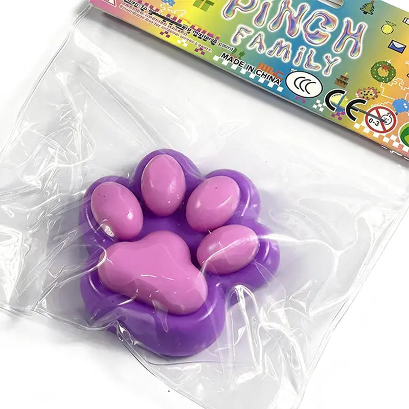 3-Pack Cat Paw Squishies - Soft Sensory Stress Relief Toys in Gradient Blue, Dreamy Purple, and Clear Designs for Portable Relaxation and Ideal Gifts for Teenage Girls