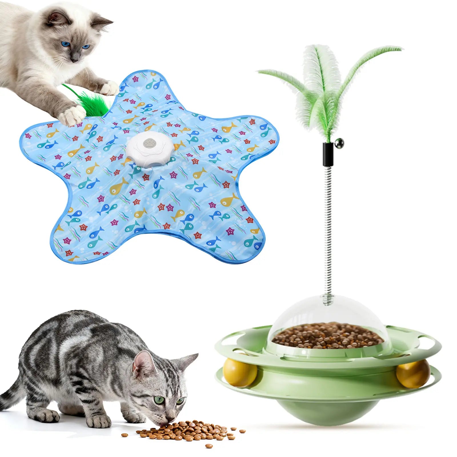 Rechargeable Interactive Feather Hunting Toy for Cats - Automatic Hide and Seek Indoor Exercise and Boredom Relief for All Breeds
