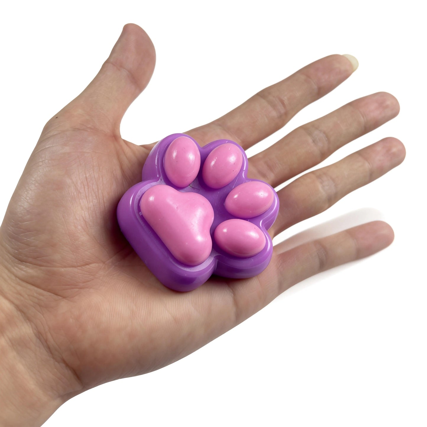 3-Pack Cat Paw Squishies - Soft Sensory Stress Relief Toys in Gradient Blue, Dreamy Purple, and Clear Designs for Portable Relaxation and Ideal Gifts for Teenage Girls