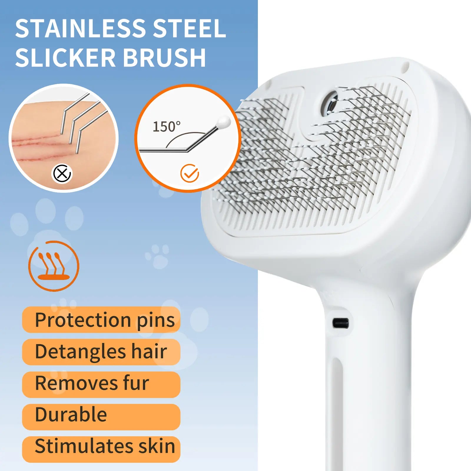 Catpick Pet Spray Grooming Brush – One-Button De-Shedding & Odor Removal Comb
