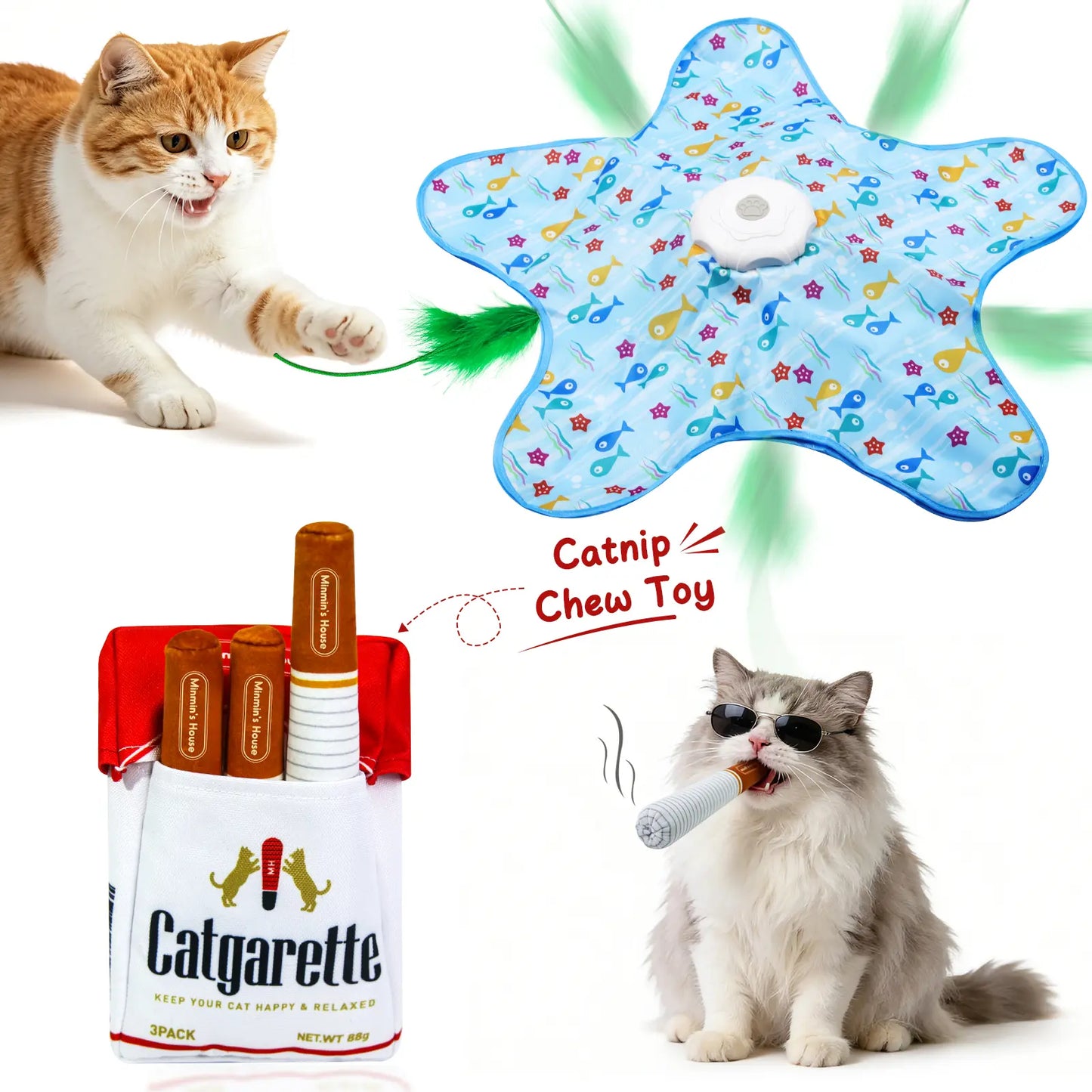 Rechargeable Interactive Feather Hunting Toy for Cats - Automatic Hide and Seek Indoor Exercise and Boredom Relief for All Breeds
